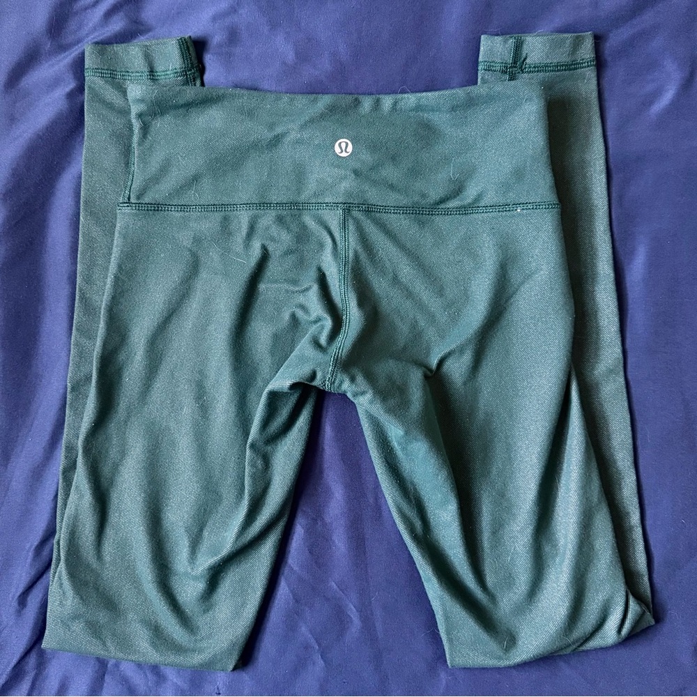 lululemon athletica Shimmery Teal Green Leggings